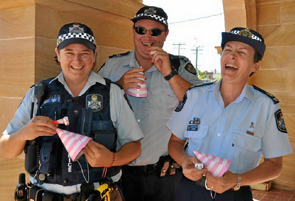 PARTY SAFE: (From left) Constable Fiona Scott, Senior Constable Jeremy Lambert and Acting Senior Sergeant Lisa Self can’t wait to hear about your party. PARTY SAFE: (From left) Constable Fiona Scott, Senior Constable Jeremy Lambert and Acting Senior Sergeant Lisa Self can’t wait to hear about your party.